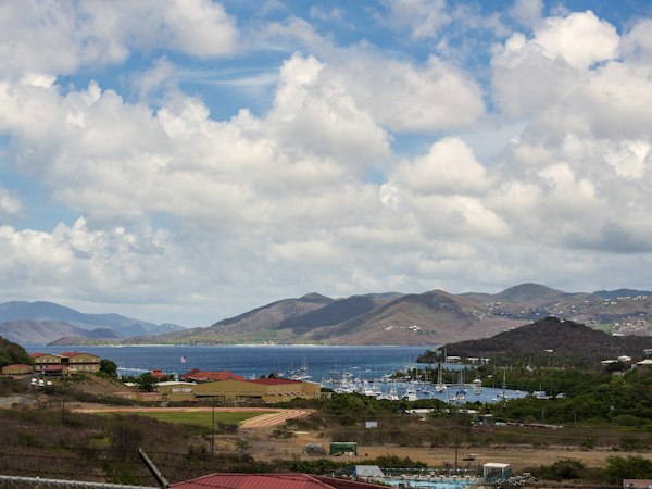 Red Hook on the east end of St. Thomas, with St. John on the horizon